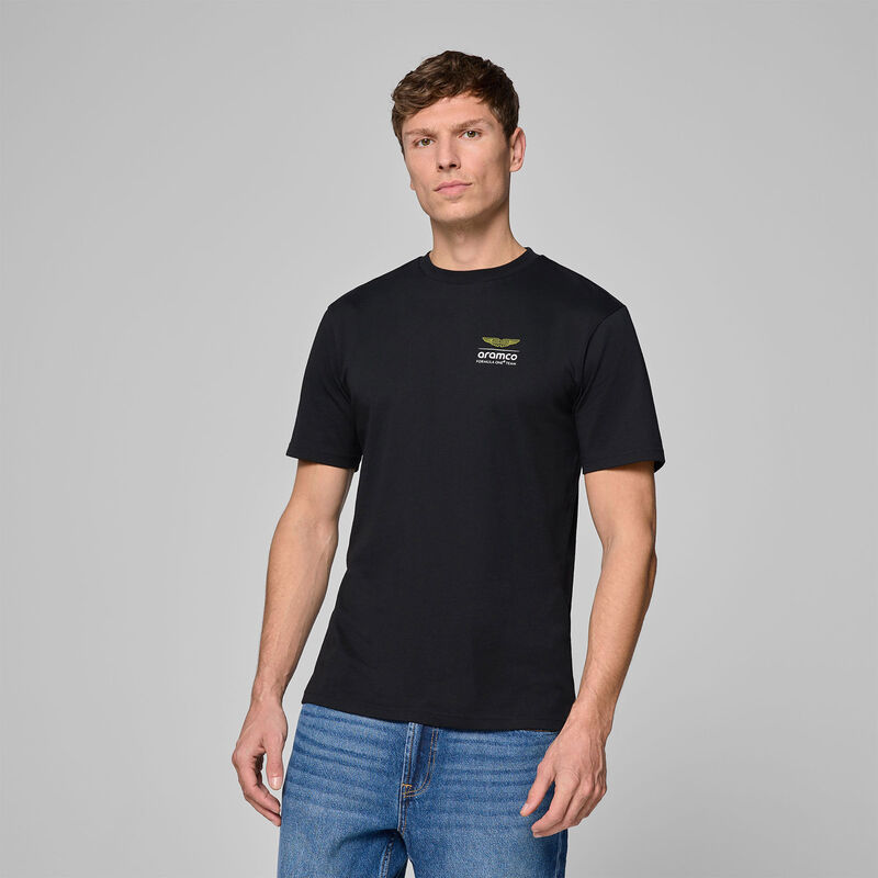 AMF1 FW MENS GRID GRAPHIC TEE - black
