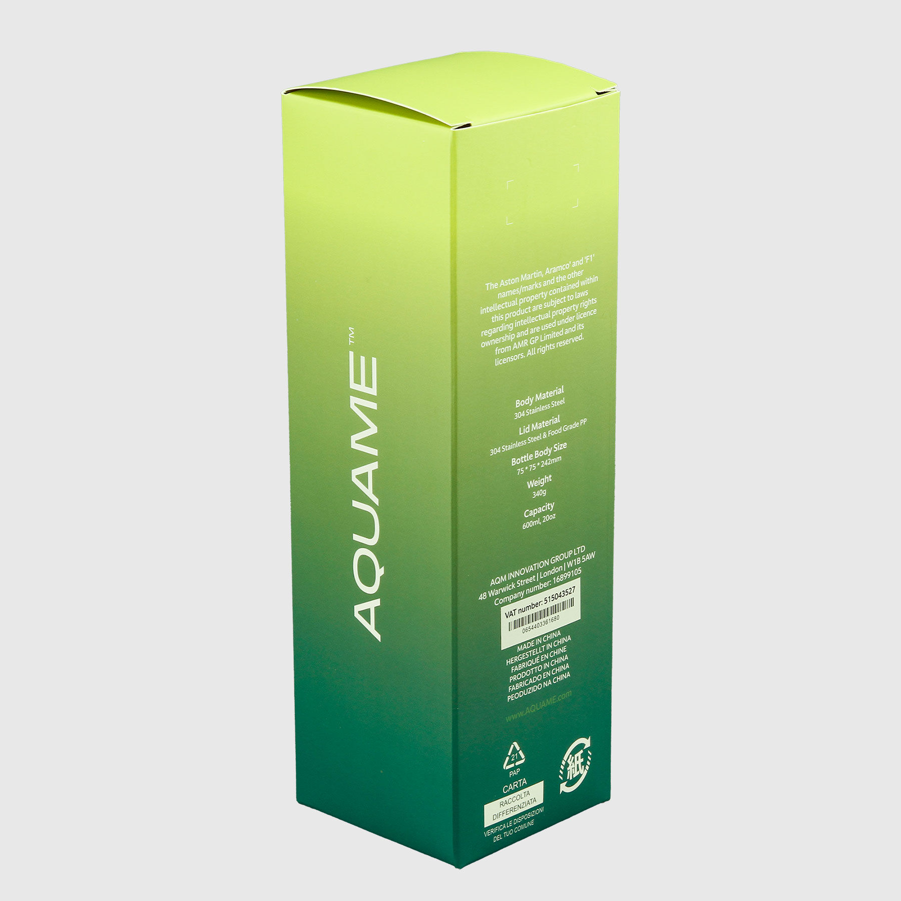 Shop | Team Official Water Bottle green | Aston Martin F1 Team