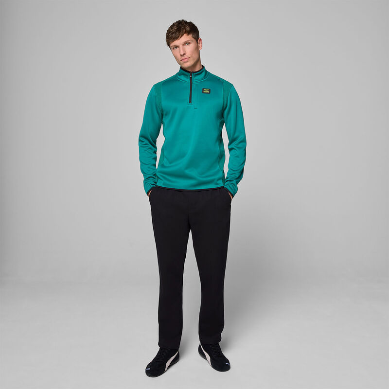 AMF1 FW MENS  1/4 ZIP SWEAT - green