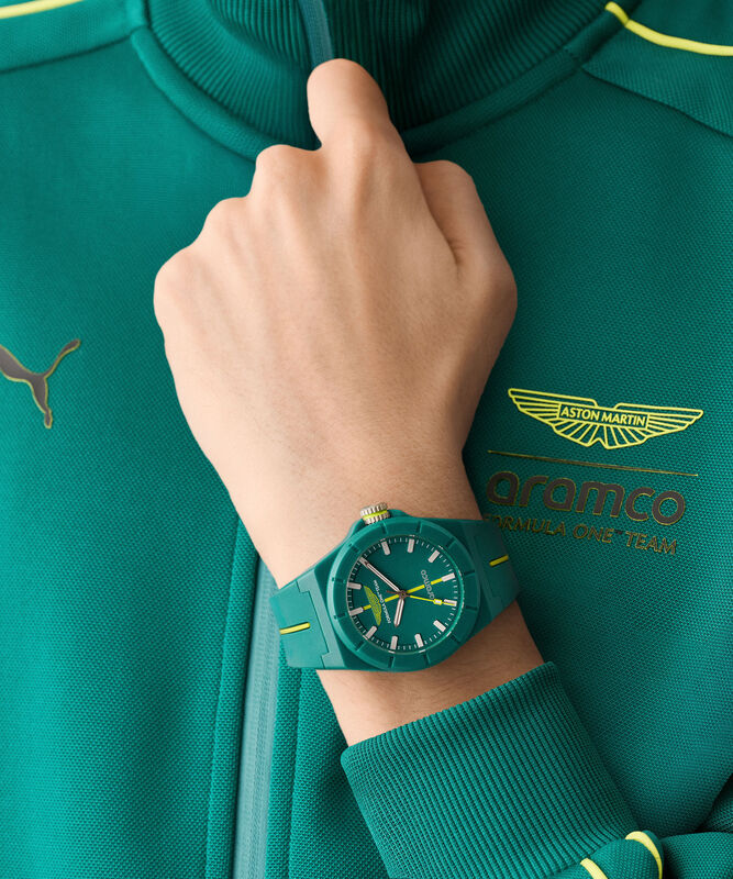 AMF1 SHD SILICONE STRAP WATCH - Podium Green