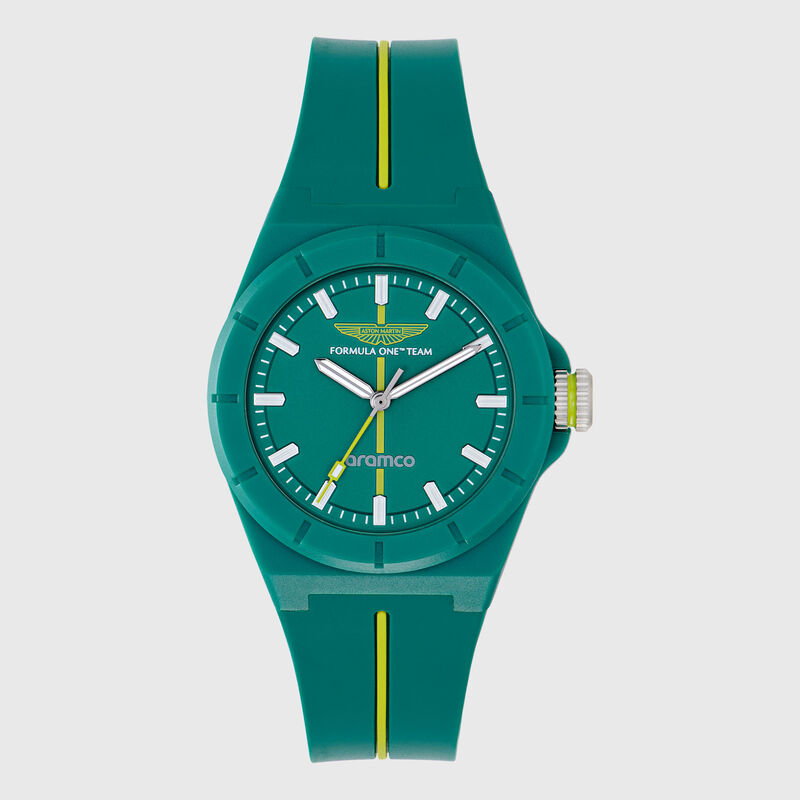 AMF1 SHD SILICONE STRAP WATCH - Podium Green