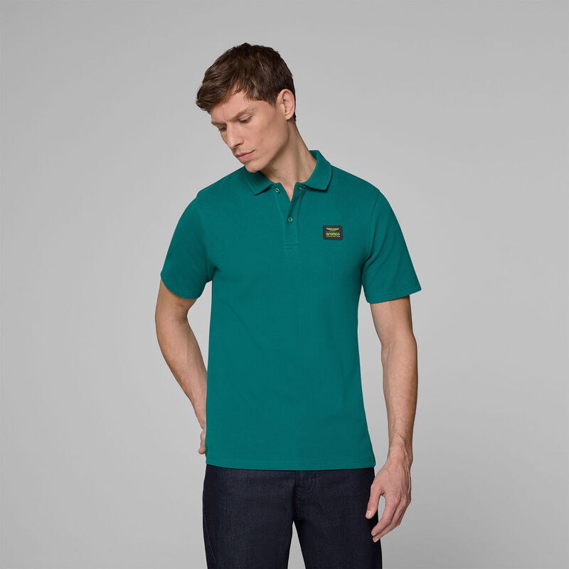 AMF1 FW MENS TECH WAFFLE POLO - green