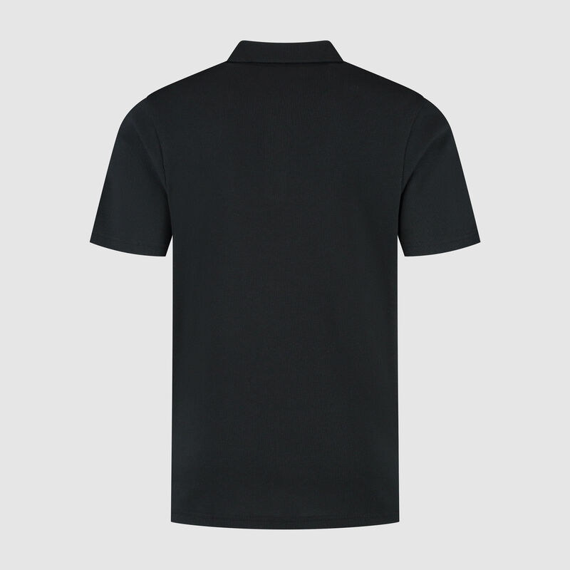 AMF1 FW MENS TECH WAFFLE POLO - black