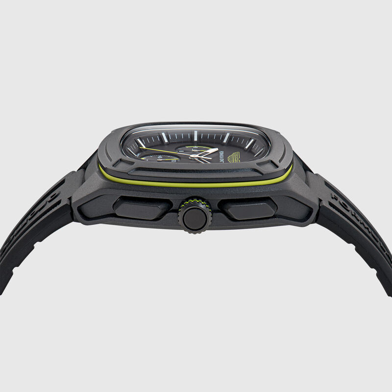 AMF1 OVR SILICONE STRAP WATCH - Black