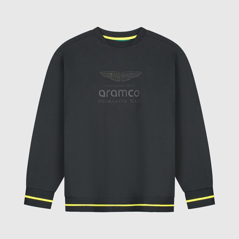 AMF1 FW LOGO STEALTH CREW SWEAT - True Black