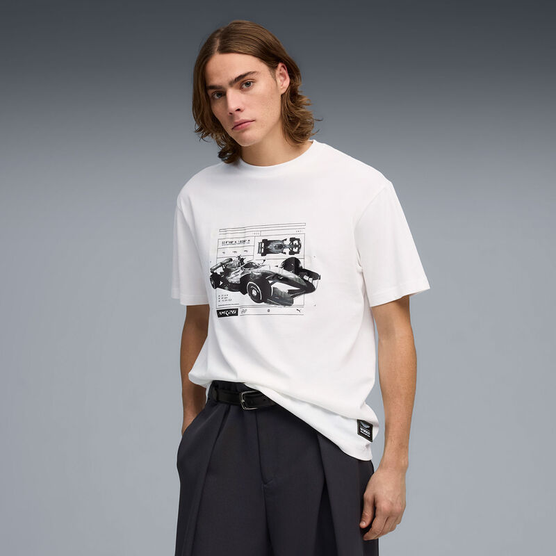 AMF1 LS Graphic Tee 1 - PUMA WHITE