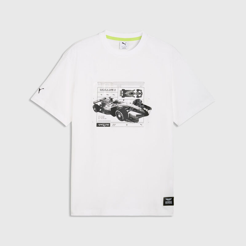 AMF1 LS Graphic Tee 1 - PUMA WHITE