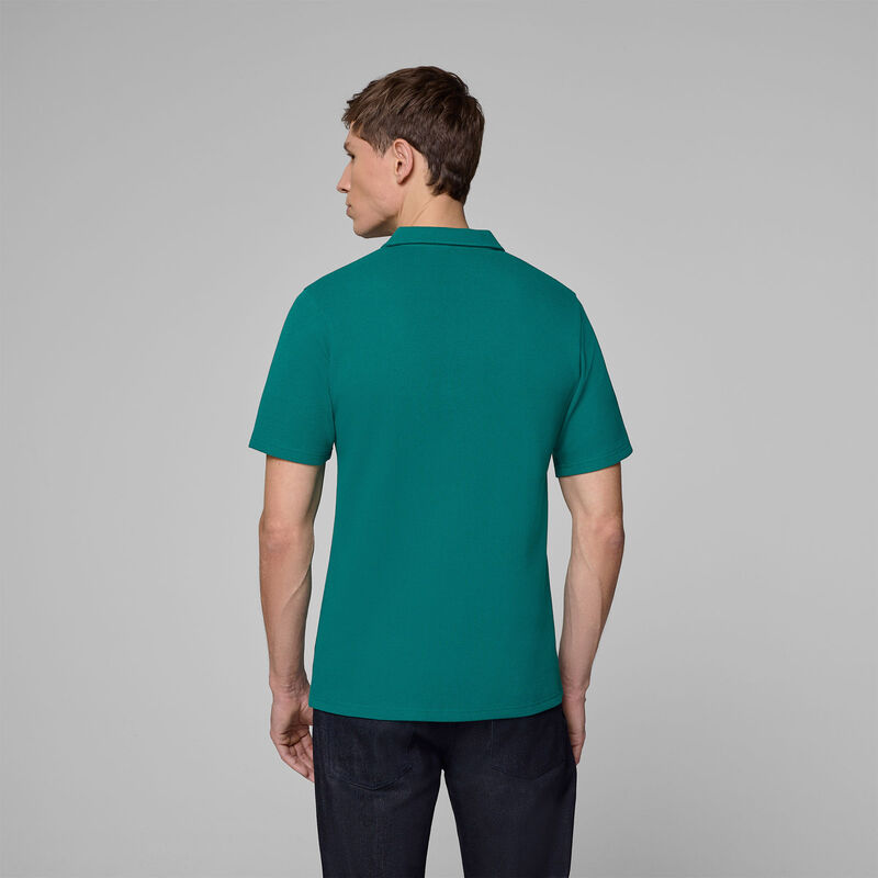 AMF1 FW MENS TECH WAFFLE POLO - green