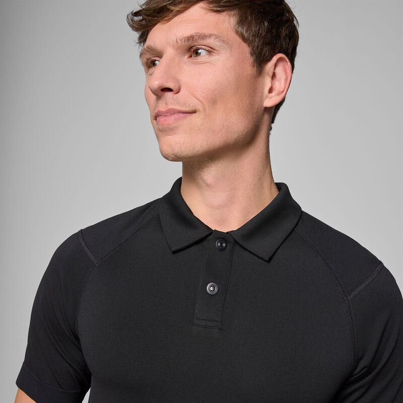 AMF1 FW MENS SEAMLESS POLO - black