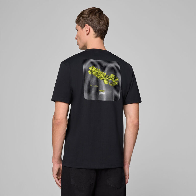 AMF1 FW MENS WIREFRAME GRAPHIC TEE - black