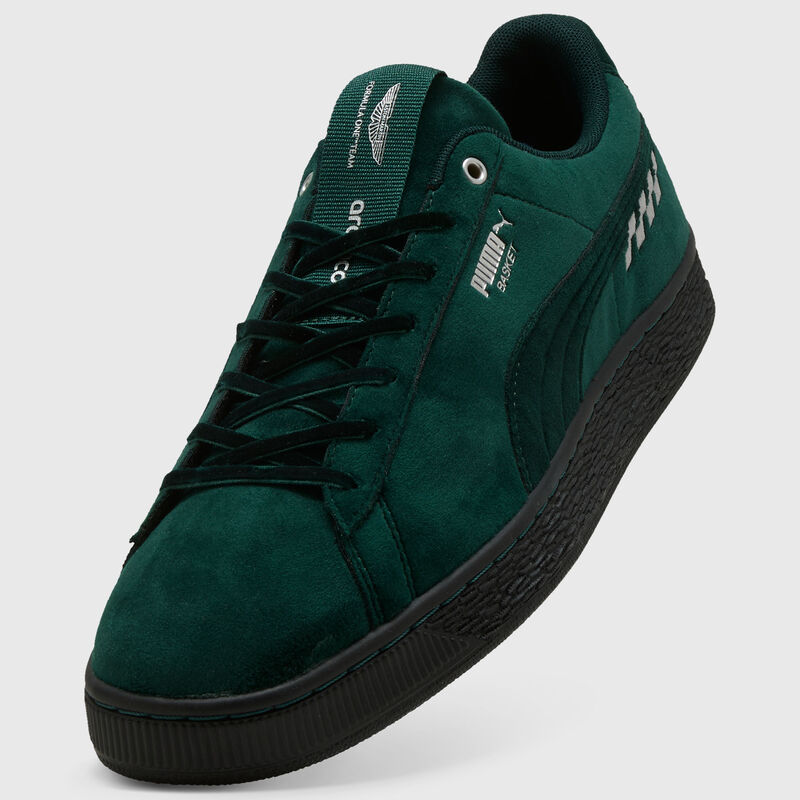 AMF1 LS BASKET VELVET - Green Lux-PUMA Silver