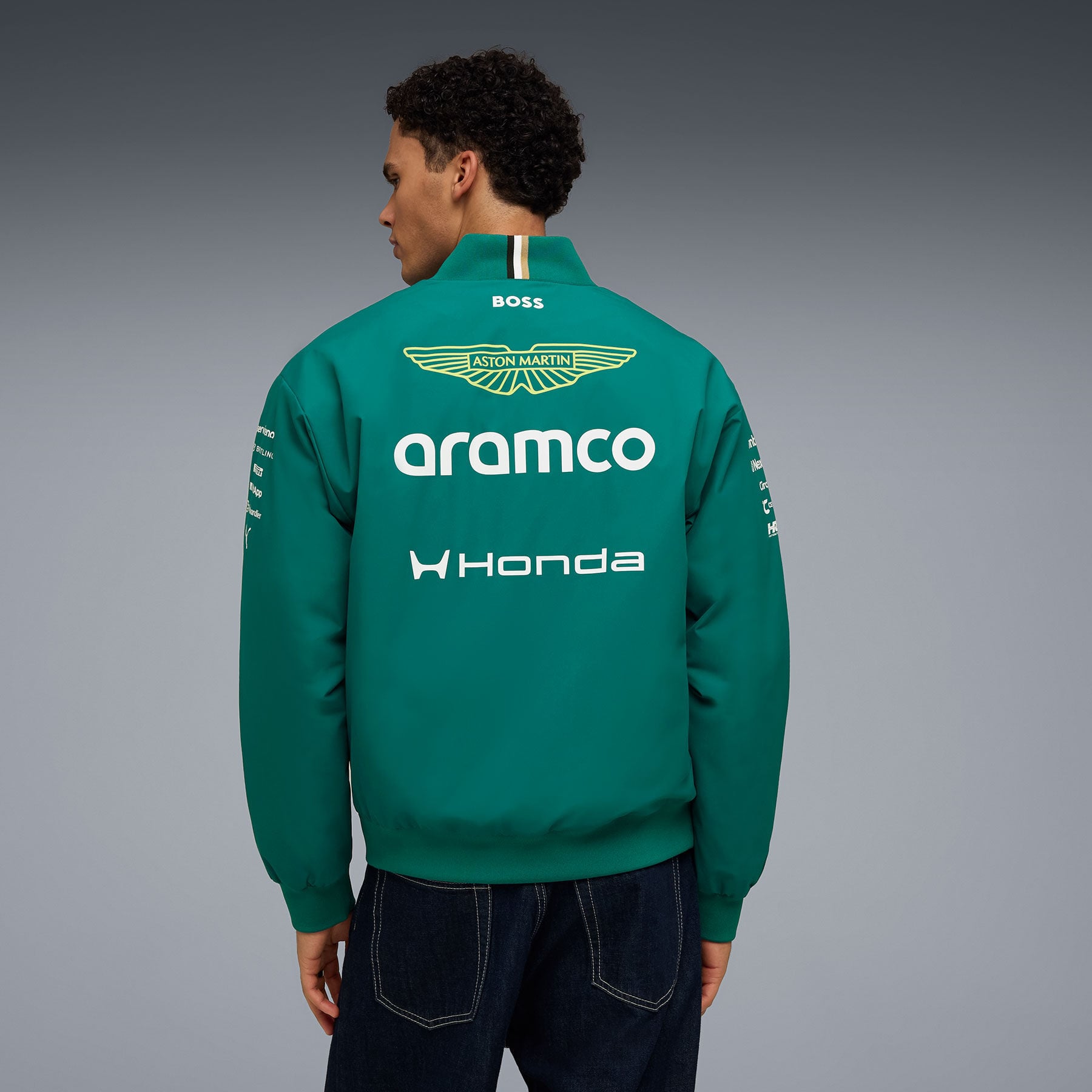 Shop | 2026 Replica Team Bomber Jacket green | Aston Martin F1 Team
