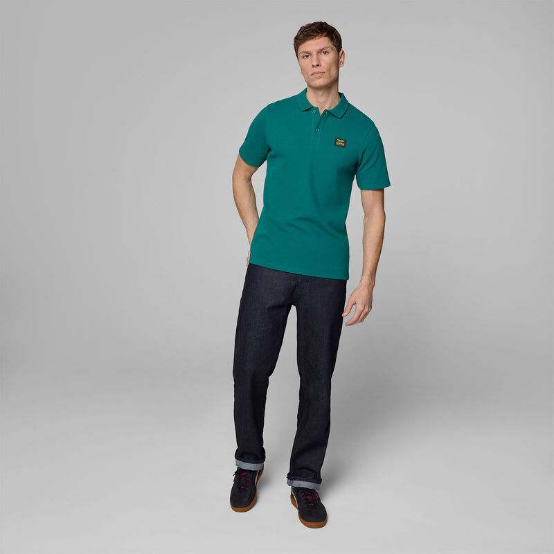 AMF1 FW MENS TECH WAFFLE POLO - green