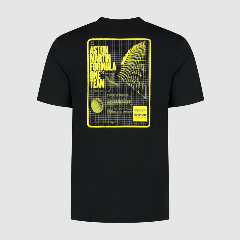 AMF1 FW MENS GRID GRAPHIC TEE - black