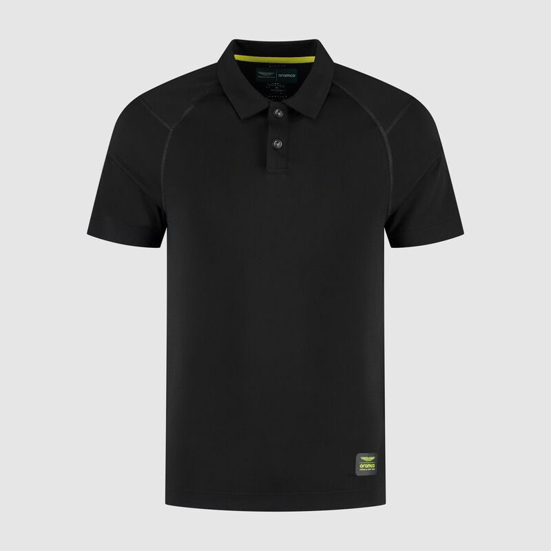 AMF1 FW MENS SEAMLESS POLO - black