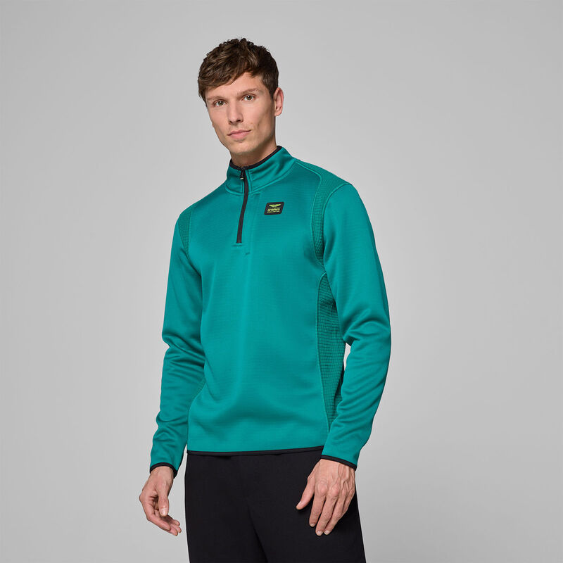 AMF1 FW MENS  1/4 ZIP SWEAT - green