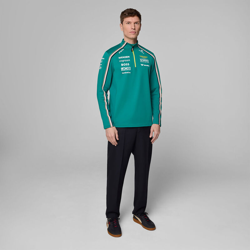 AMF1 RP MENS TEAM 1/4 ZIP - green