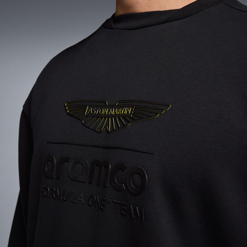 AMF1 FW LOGO STEALTH CREW SWEAT - True Black