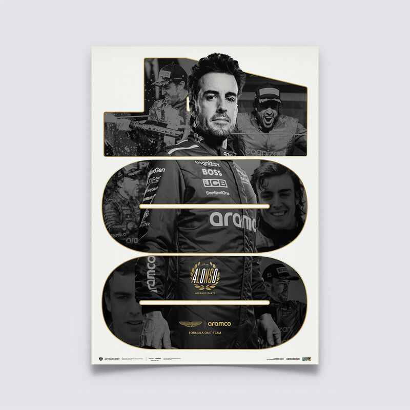 AMF1 FA 400TH RACE POSTER - black