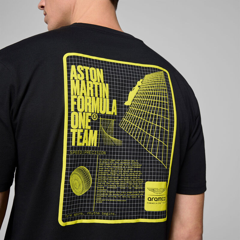AMF1 FW MENS GRID GRAPHIC TEE - black