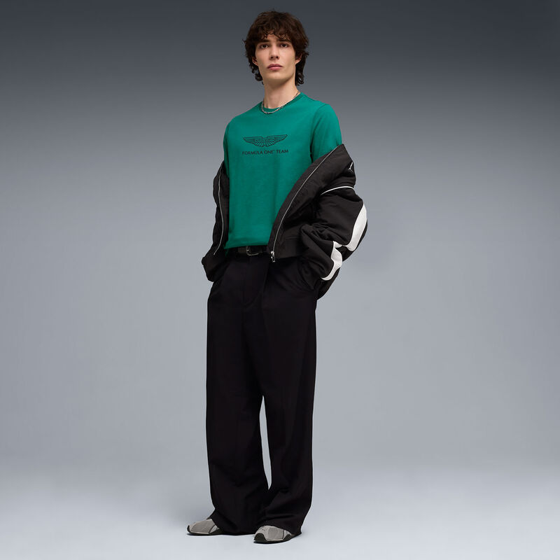 AMF1 FW Large Logo Tee - dark green moss