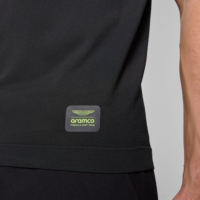 AMF1 FW MENS SEAMLESS POLO - black