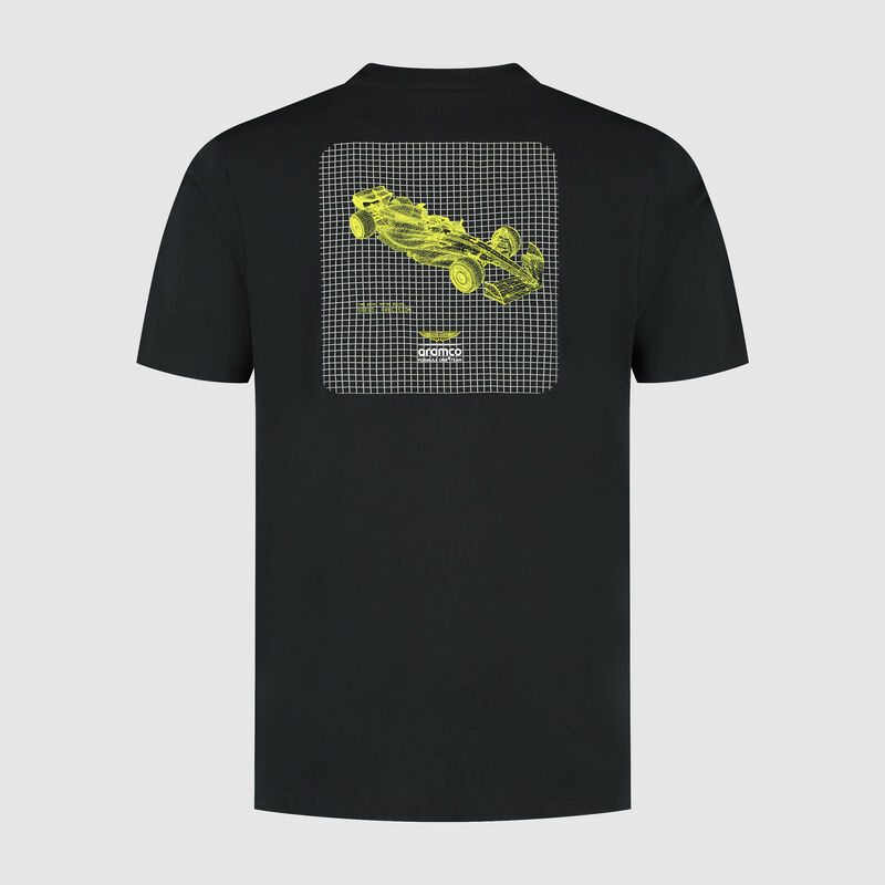 AMF1 FW MENS WIREFRAME GRAPHIC TEE - black