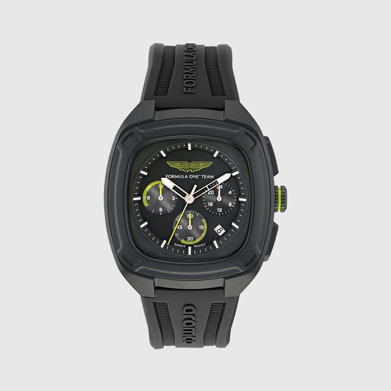 AMF1 OVR SILICONE STRAP WATCH - Black
