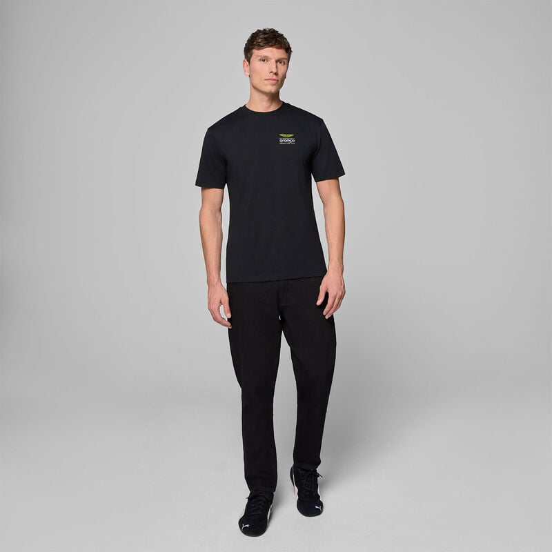 AMF1 FW MENS WIREFRAME GRAPHIC TEE - black