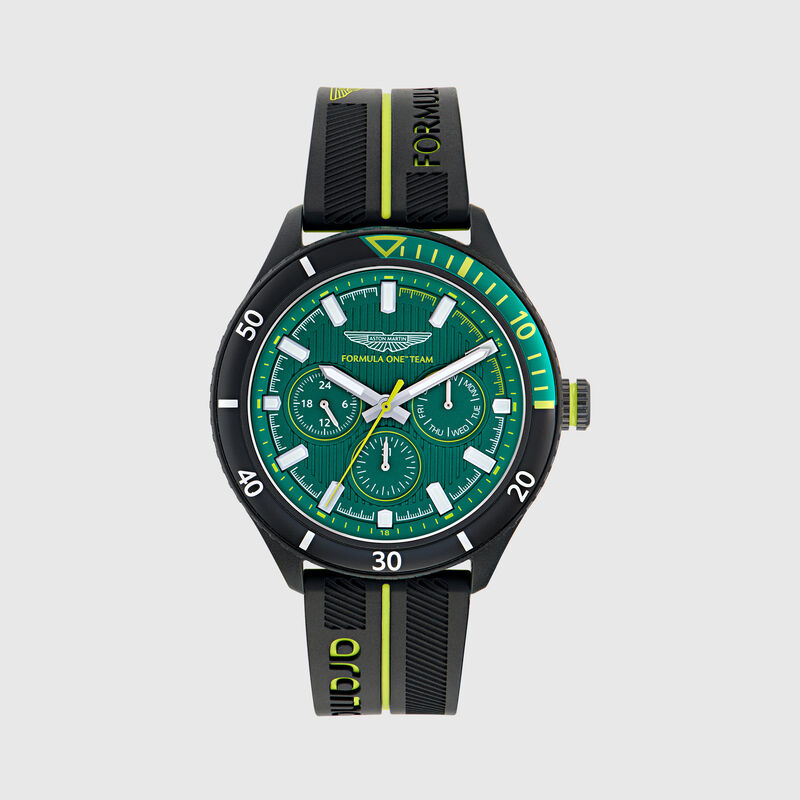 AMF1 PIT SILICONE STRAP WATCH - Black