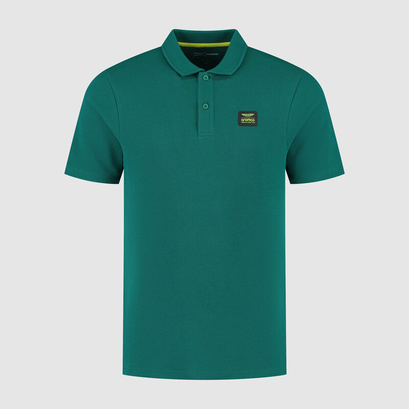 AMF1 FW MENS TECH WAFFLE POLO - green