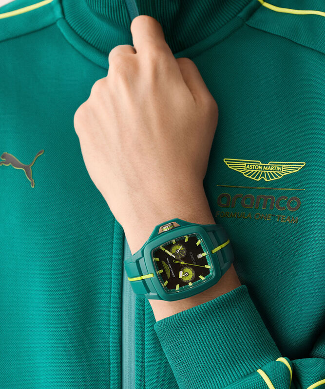 AMF1 FLK SILICONE STRAP WATCH - Podium Green