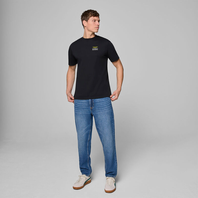 AMF1 FW MENS GRID GRAPHIC TEE - black